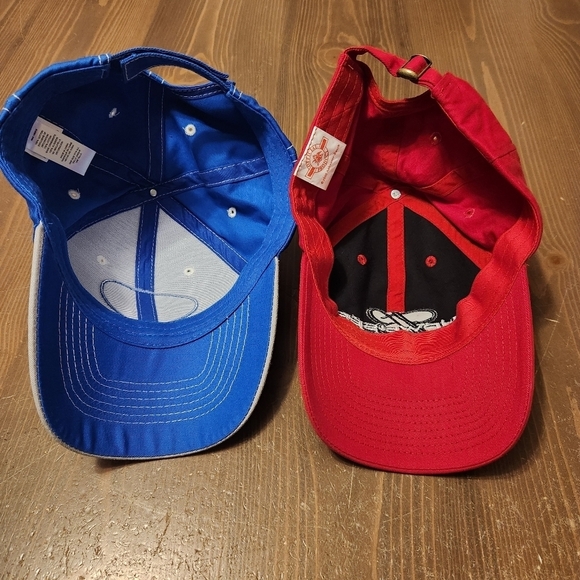 Vtg Red Budweiser Hat & Vtg Blue Bud Light NFL Hat Both Adjustable & 100% Cotton - Picture 6 of 13
